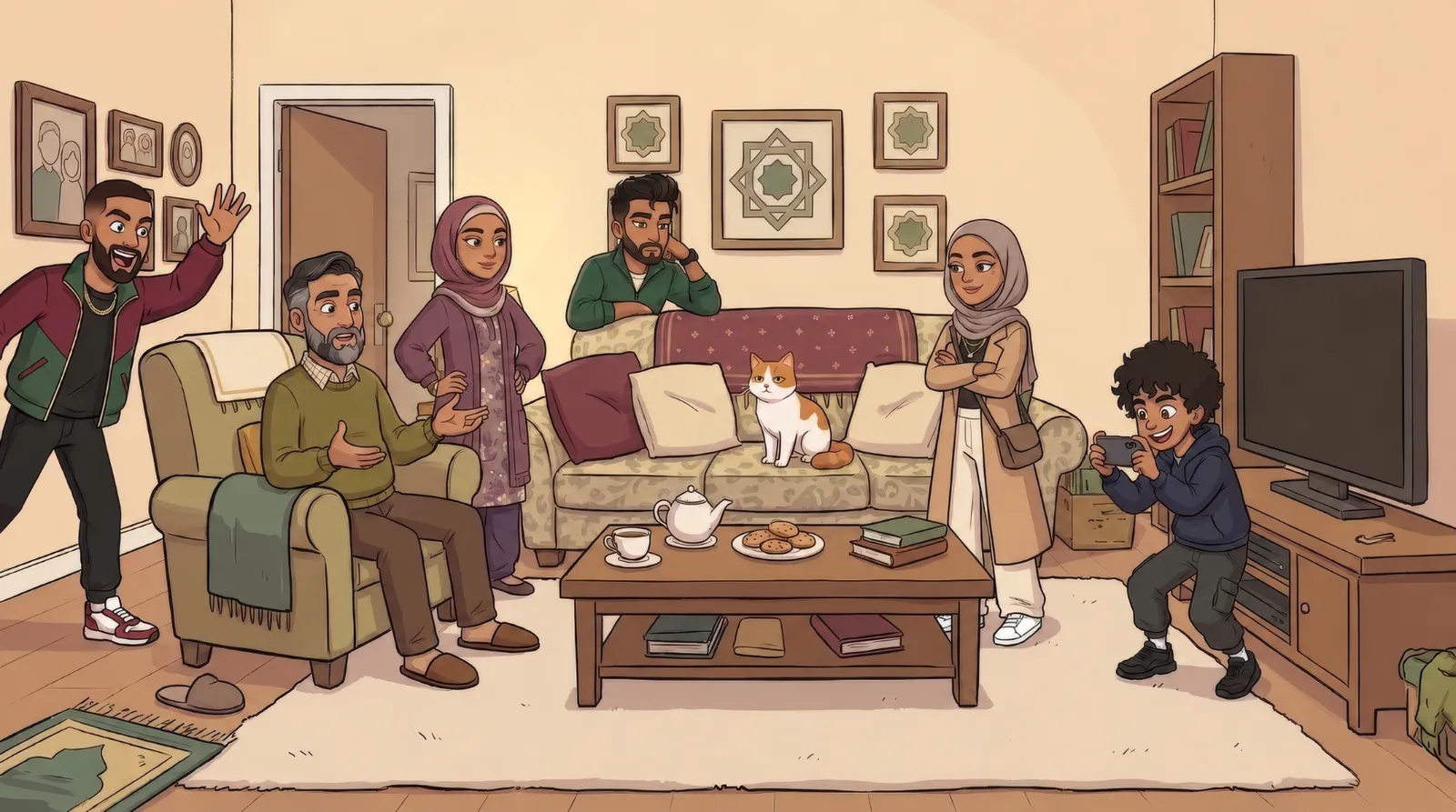 The Ali family at home in House No. 786